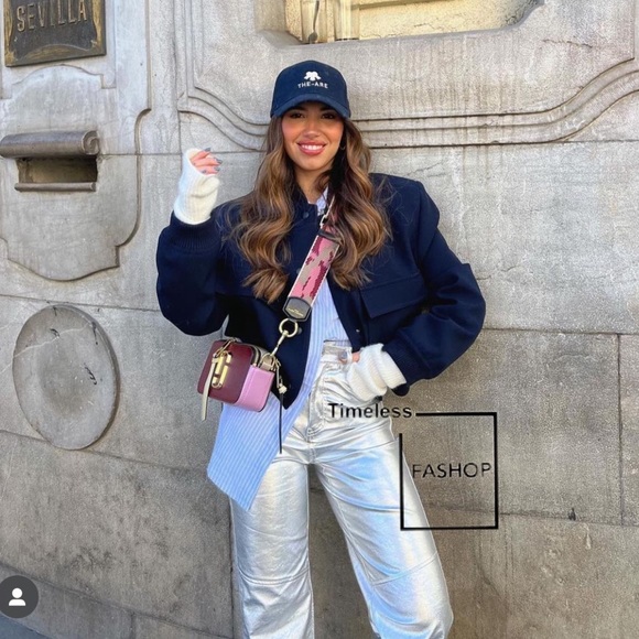 ZARA THE METALLIC SLIM WAXED JEANS - Picture 4 of 11